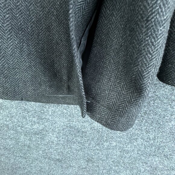 Joseph Abboud Sport Coat Mens XL Gray Herringbone Wool Blend Elbow Patch Blazer - Picture 6 of 16